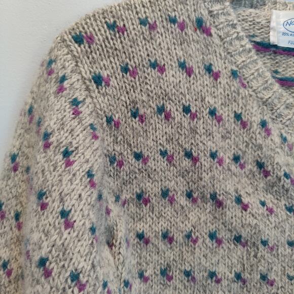 Vintage Northern Isles Women's Sz S Australian Wool Polka Dot Cardigan Sweater - Picture 2 of 6